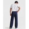 COOFANDY Baggy Sweatpants Men Wide Leg Cotton Joggers for Men with Pockets | 2 in 1 Design, Ankle Drawcord, Cotton Blend, Wide Leg, 3 Deep Pockets, Drawstring Waist, Y2K, Loungewear, Gym Workout(Navy Blue)