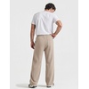 COOFANDY Baggy Sweatpants Men Wide Leg Cotton Joggers for Men with Pockets | 2 in 1 Design, Ankle Drawcord, Cotton Blend, Wide Leg, 3 Deep Pockets, Drawstring Waist, Y2K, Loungewear, Gym Workout(Khaki)