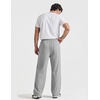 COOFANDY Baggy Sweatpants Men Wide Leg Cotton Joggers for Men with Pockets | 2 in 1 Design, Ankle Drawcord, Cotton Blend, Wide Leg, 3 Deep Pockets, Drawstring Waist, Y2K, Loungewear, Gym Workout(A-light Gray)