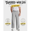 COOFANDY Baggy Sweatpants Men Wide Leg Cotton Joggers for Men with Pockets | 2 in 1 Design, Ankle Drawcord, Cotton Blend, Wide Leg, 3 Deep Pockets, Drawstring Waist, Y2K, Loungewear, Gym Workout(A-light Gray)