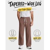 COOFANDY Baggy Sweatpants Men Wide Leg Cotton Joggers for Men with Pockets | 2 in 1 Design, Ankle Drawcord, Cotton Blend, Wide Leg, 3 Deep Pockets, Drawstring Waist, Y2K, Loungewear, Gym Workout(Brown)