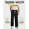 COOFANDY Baggy Sweatpants Men Wide Leg Cotton Joggers for Men with Pockets | 2 in 1 Design, Ankle Drawcord, Cotton Blend, Wide Leg, 3 Deep Pockets, Drawstring Waist, Y2K, Loungewear, Gym Workout(Black)