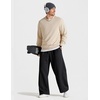COOFANDY Baggy Sweatpants Men Wide Leg Cotton Joggers for Men with Pockets | 2 in 1 Design, Ankle Drawcord, Cotton Blend, Wide Leg, 3 Deep Pockets, Drawstring Waist, Y2K, Loungewear, Gym Workout(Black)