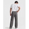 COOFANDY Baggy Sweatpants Men Wide Leg Cotton Joggers for Men with Pockets | 2 in 1 Design, Ankle Drawcord, Cotton Blend, Wide Leg, 3 Deep Pockets, Drawstring Waist, Y2K, Loungewear, Gym Workout(Dark Gray)