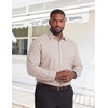 COOFANDY Big and Tall Dress Shirts for Men Long Sleeve Wrinkle Free Button Down Shirt Stretch Business Shirt(Khaki Plaid)