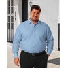 COOFANDY Big and Tall Dress Shirts for Men Long Sleeve Wrinkle Free Button Down Shirt Stretch Business Shirt(Light Blue)