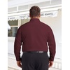 COOFANDY Big and Tall Dress Shirts for Men Long Sleeve Wrinkle Free Button Down Shirt Stretch Business Shirt(Wine Red)