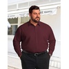 COOFANDY Big and Tall Dress Shirts for Men Long Sleeve Wrinkle Free Button Down Shirt Stretch Business Shirt(Wine Red)