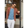 COOFANDY Men Long Sleeve Knit Shirt Polo Collared Sweater Classic Pullover | Classic V-Neck Knit Polo Sweater With Textured Finish And Comfortable Fit For Business Casual, Office And Weekends.