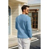 COOFANDY Men Long Sleeve Knit Shirt Polo Collared Sweater Classic Pullover | Classic V-Neck Knit Polo Sweater With Textured Finish And Comfortable Fit For Business Casual, Office And Weekends.