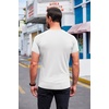 COOFANDY Men’s 3 Pack Workout T Shirts Short Sleeve Athletic Gym T Shirt | Raglan Sleeve, Crew Neck, Moisture Wicking, Lightweight Cooling Running Shirts,Performance Tee for Gym Tennis Hiking(American Flag White)