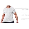 COOFANDY Men’s 3 Pack Workout T Shirts Short Sleeve Athletic Gym T Shirt | Raglan Sleeve, Crew Neck, Moisture Wicking, Lightweight Cooling Running Shirts,Performance Tee for Gym Tennis Hiking(White)