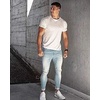 COOFANDY Men’s 3 Pack Workout T Shirts Short Sleeve Athletic Gym T Shirt | Raglan Sleeve, Crew Neck, Moisture Wicking, Lightweight Cooling Running Shirts,Performance Tee for Gym Tennis Hiking(Blue/White/Dark Grey)