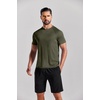 COOFANDY Men’s 3 Pack Workout T Shirts Short Sleeve Athletic Gym T Shirt | Raglan Sleeve, Crew Neck, Moisture Wicking, Lightweight Cooling Running Shirts,Performance Tee for Gym Tennis Hiking(N-black/Navy Blue/Army Green)
