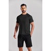 COOFANDY Men’s 3 Pack Workout T Shirts Short Sleeve Athletic Gym T Shirt | Raglan Sleeve, Crew Neck, Moisture Wicking, Lightweight Cooling Running Shirts,Performance Tee for Gym Tennis Hiking(N-black/Black/Black)