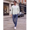 COOFANDY Mens Cardigan Sweater Long Sleeve Lightweight V Neck Knit Cardigan | Button Down, Knitted, Light Weight, Ribbed Hem, Stretch, Soft, Classic Fit, Casual, Dress, Business, Men Cardigans(White)