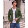 COOFANDY Mens Cardigan Sweater Long Sleeve Lightweight V Neck Knit Cardigan | Button Down, Knitted, Light Weight, Ribbed Hem, Stretch, Soft, Classic Fit, Casual, Dress, Business, Men Cardigans(Army Green)