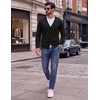 COOFANDY Mens Cardigan Sweater Long Sleeve Lightweight V Neck Knit Cardigan | Button Down, Knitted, Light Weight, Ribbed Hem, Stretch, Soft, Classic Fit, Casual, Dress, Business, Men Cardigans(Black)