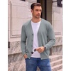 COOFANDY Mens Cardigan Sweater Long Sleeve Lightweight V Neck Knit Cardigan | Button Down, Knitted, Light Weight, Ribbed Hem, Stretch, Soft, Classic Fit, Casual, Dress, Business, Men Cardigans(Light Grey)