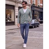 COOFANDY Mens Cardigan Sweater Long Sleeve Lightweight V Neck Knit Cardigan | Button Down, Knitted, Light Weight, Ribbed Hem, Stretch, Soft, Classic Fit, Casual, Dress, Business, Men Cardigans(Light Grey)
