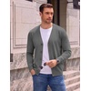 COOFANDY Mens Cardigan Sweater Long Sleeve Lightweight V Neck Knit Cardigan | Button Down, Knitted, Light Weight, Ribbed Hem, Stretch, Soft, Classic Fit, Casual, Dress, Business, Men Cardigans(Dark Grey)