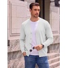 COOFANDY Mens Cardigan Sweater Long Sleeve Lightweight V Neck Knit Cardigan | Button Down, Knitted, Light Weight, Ribbed Hem, Stretch, Soft, Classic Fit, Casual, Dress, Business, Men Cardigans(White)