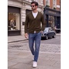 COOFANDY Mens Cardigan Sweater Long Sleeve Lightweight V Neck Knit Cardigan | Button Down, Knitted, Light Weight, Ribbed Hem, Stretch, Soft, Classic Fit, Casual, Dress, Business, Men Cardigans(Brown)