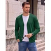 COOFANDY Mens Cardigan Sweater Long Sleeve Lightweight V Neck Knit Cardigan | Button Down, Knitted, Light Weight, Ribbed Hem, Stretch, Soft, Classic Fit, Casual, Dress, Business, Men Cardigans(Green)