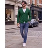 COOFANDY Mens Cardigan Sweater Long Sleeve Lightweight V Neck Knit Cardigan | Button Down, Knitted, Light Weight, Ribbed Hem, Stretch, Soft, Classic Fit, Casual, Dress, Business, Men Cardigans(Green)