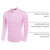 COOFANDY Men’s Cotton Linen Henley T-Shirts Long Sleeve Casual Beach Shirts | Mens Linen Shirt,Regular Relaxed Fit,Lightweight,Breathable,and Moisture-wicking for Beach,Vacation or Everyday Summer Wear(Pink)