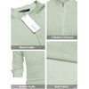 COOFANDY Men’s Cotton Linen Henley T-Shirts Long Sleeve Casual Beach Shirts | Mens Linen Shirt,Regular Relaxed Fit,Lightweight,Breathable,and Moisture-wicking for Beach,Vacation or Everyday Summer Wear(Light Green)