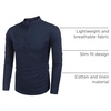 COOFANDY Men’s Cotton Linen Henley T-Shirts Long Sleeve Casual Beach Shirts | Mens Linen Shirt,Regular Relaxed Fit,Lightweight,Breathable,and Moisture-wicking for Beach,Vacation or Everyday Summer Wear(Navy Blue)