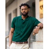 COOFANDY Men’s Knit Short Sleeve Button Down Polo Shirts | Knit Shirt,Vintage Casual Shirts,Summer Beach Vacation,Breathable Soft Knit Texture,Button Up Shirts(Green)