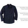 COOFANDY Mens Long Sleeve Classic Work Shirts Button Up Shirt Jacket(Navy Blue)