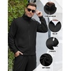 COOFANDY Men’s Tracksuit Casual Sweatsuit 2 Piece Full Zip Jogging Suit Set | Full Zip TrackSuit, Stand Collar, Elastic Waist Drawstring, 5 Pockets, Casual Athletic Jogging Outfits, Fall Sport Sweat Suit(Black)