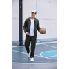 COOFANDY Men’s Tracksuit Casual Sweatsuit 2 Piece Full Zip Jogging Suit Set | Full Zip TrackSuit, Stand Collar, Elastic Waist Drawstring, 5 Pockets, Casual Athletic Jogging Outfits, Fall Sport Sweat Suit(Dark Grey)