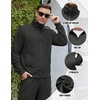 COOFANDY Men’s Tracksuit Casual Sweatsuit 2 Piece Full Zip Jogging Suit Set | Full Zip TrackSuit, Stand Collar, Elastic Waist Drawstring, 5 Pockets, Casual Athletic Jogging Outfits, Fall Sport Sweat Suit(Dark Grey)