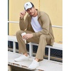 COOFANDY Men’s Tracksuit Casual Sweatsuit 2 Piece Full Zip Jogging Suit Set | Full Zip TrackSuit, Stand Collar, Elastic Waist Drawstring, 5 Pockets, Casual Athletic Jogging Outfits, Fall Sport Sweat Suit(Khaki)