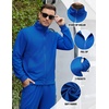 COOFANDY Men’s Tracksuit Casual Sweatsuit 2 Piece Full Zip Jogging Suit Set | Full Zip TrackSuit, Stand Collar, Elastic Waist Drawstring, 5 Pockets, Casual Athletic Jogging Outfits, Fall Sport Sweat Suit(Blue)