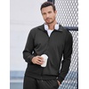 COOFANDY Men’s Tracksuit Casual Sweatsuit 2 Piece Full Zip Jogging Suit Set | Full Zip TrackSuit, Stand Collar, Elastic Waist Drawstring, 5 Pockets, Casual Athletic Jogging Outfits, Fall Sport Sweat Suit(Black)