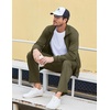 COOFANDY Men’s Tracksuit Casual Sweatsuit 2 Piece Full Zip Jogging Suit Set | Full Zip TrackSuit, Stand Collar, Elastic Waist Drawstring, 5 Pockets, Casual Athletic Jogging Outfits, Fall Sport Sweat Suit(Army Green)