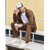 COOFANDY Men’s Tracksuit Casual Sweatsuit 2 Piece Full Zip Jogging Suit Set | Full Zip TrackSuit, Stand Collar, Elastic Waist Drawstring, 5 Pockets, Casual Athletic Jogging Outfits, Fall Sport Sweat Suit(Brown)