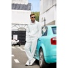 COOFANDY Men’s Tracksuit Casual Sweatsuit 2 Piece Full Zip Jogging Suit Set | Full Zip TrackSuit, Stand Collar, Elastic Waist Drawstring, 5 Pockets, Casual Athletic Jogging Outfits, Fall Sport Sweat Suit(White)