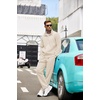 COOFANDY Men’s Tracksuit Casual Sweatsuit 2 Piece Full Zip Jogging Suit Set | Full Zip TrackSuit, Stand Collar, Elastic Waist Drawstring, 5 Pockets, Casual Athletic Jogging Outfits, Fall Sport Sweat Suit(Cream)