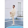 COOFANDY Men’s Tracksuit Casual Sweatsuit 2 Piece Full Zip Jogging Suit Set | Full Zip TrackSuit, Stand Collar, Elastic Waist Drawstring, 5 Pockets, Casual Athletic Jogging Outfits, Fall Sport Sweat Suit(Cream)