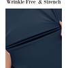 COOFANDY Stretch Mens Dress Shirts Wrinkle Free Long Sleeve Dress Shirt Muscle Fit Button Down Shirt(Dark Blue)