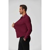 COOFANDY Stretch Mens Dress Shirts Wrinkle Free Long Sleeve Dress Shirt Muscle Fit Button Down Shirt(Dark Red)