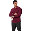 COOFANDY Stretch Mens Dress Shirts Wrinkle Free Long Sleeve Dress Shirt Muscle Fit Button Down Shirt(Dark Red)