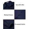 COOFANDY Stretch Mens Dress Shirts Wrinkle Free Long Sleeve Dress Shirt Muscle Fit Button Down Shirt(Deep Blue)