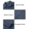 COOFANDY Stretch Mens Dress Shirts Wrinkle Free Long Sleeve Dress Shirt Muscle Fit Button Down Shirt(Denim Blue)